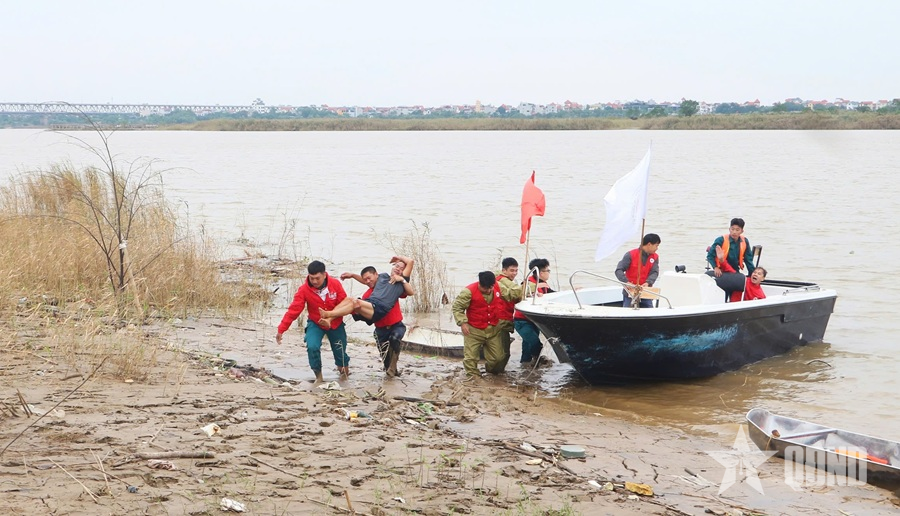 Hội Chữ thập đỏ TP Hà Nội: Diễn tập Phòng ngừa ứng phó thiên tai, bão lũ năm 2025